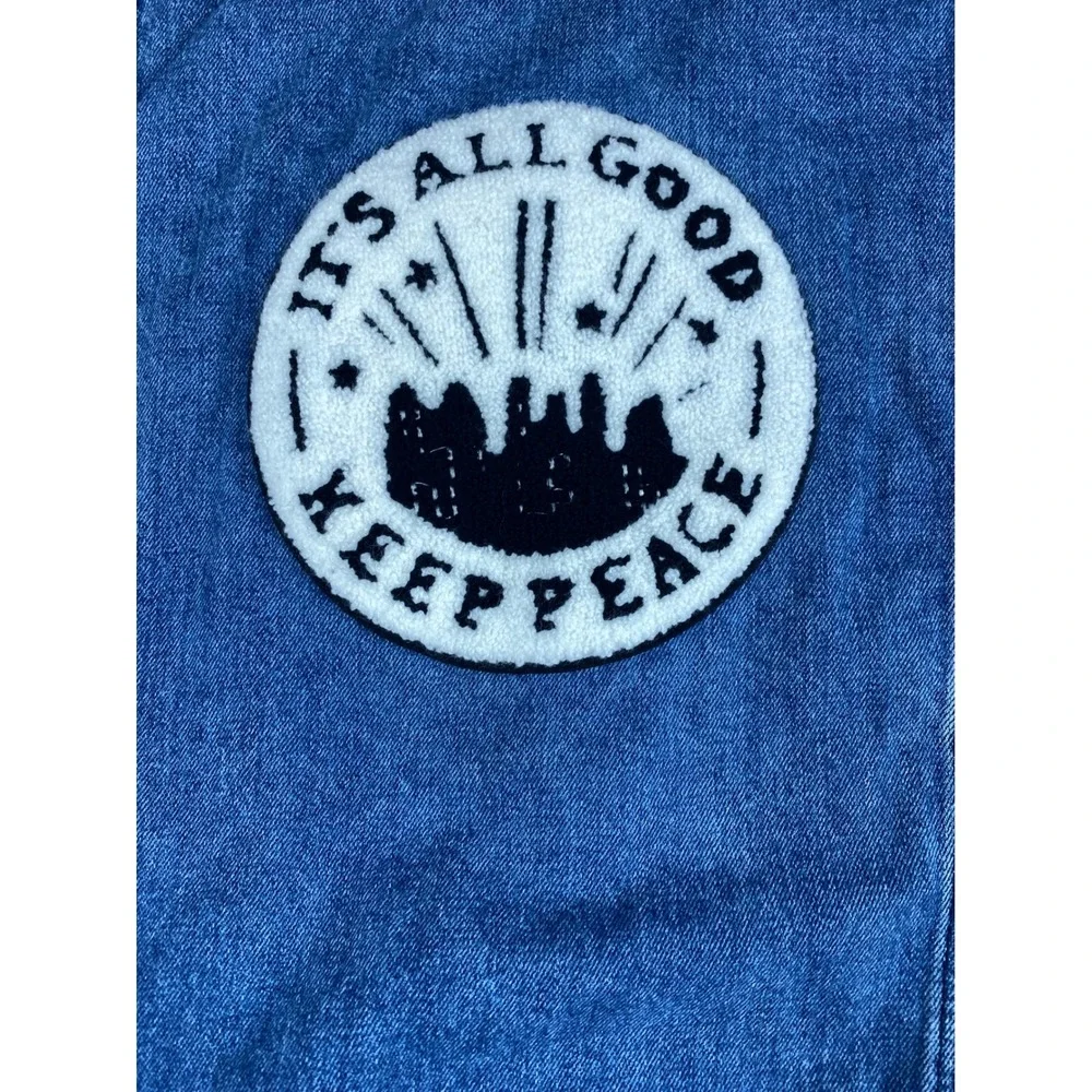 👖✨ FOR THE REPUBLIC Denim Jacket – Size M – 